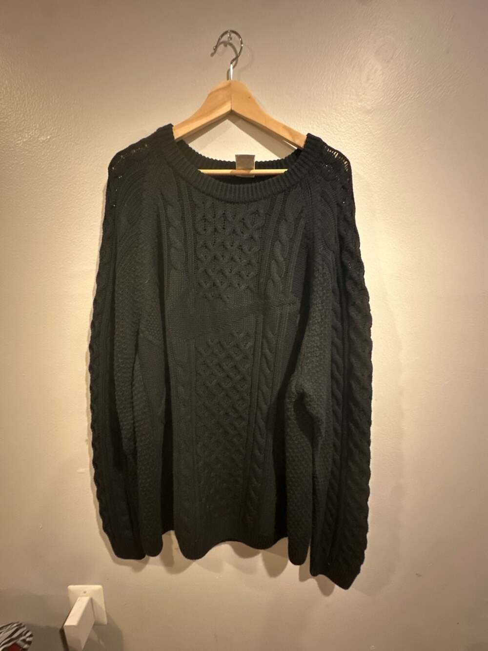 Nike Cable Knit Sweater Size XXL Black